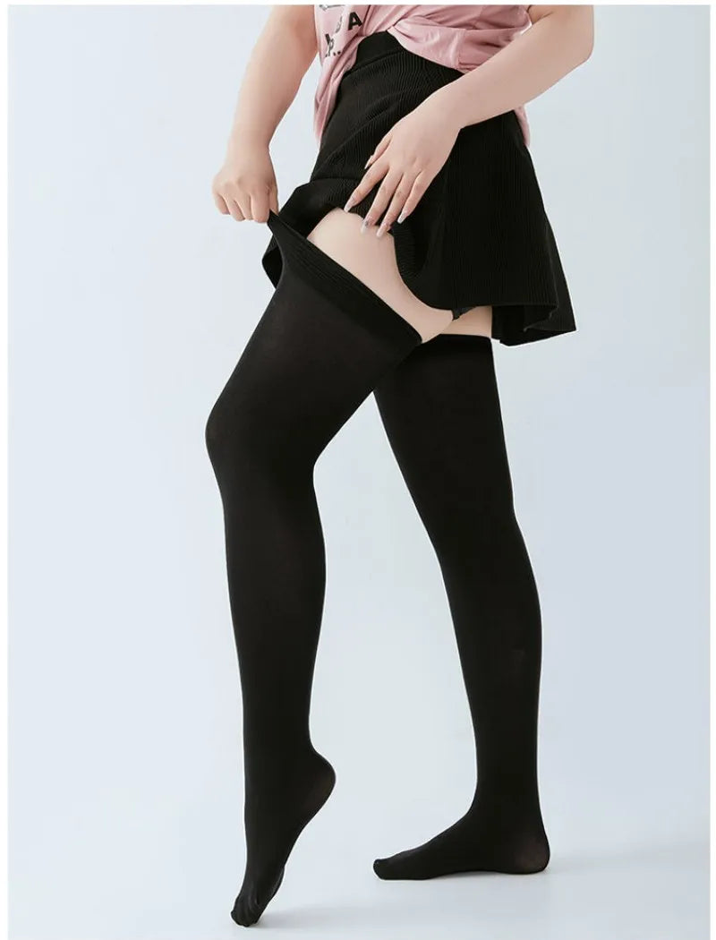 DOIAESKV Plus Size Women Stockings Over Knee Socks Thigh High Socks Large Size Female Stockings Long Socks Women's Stockings