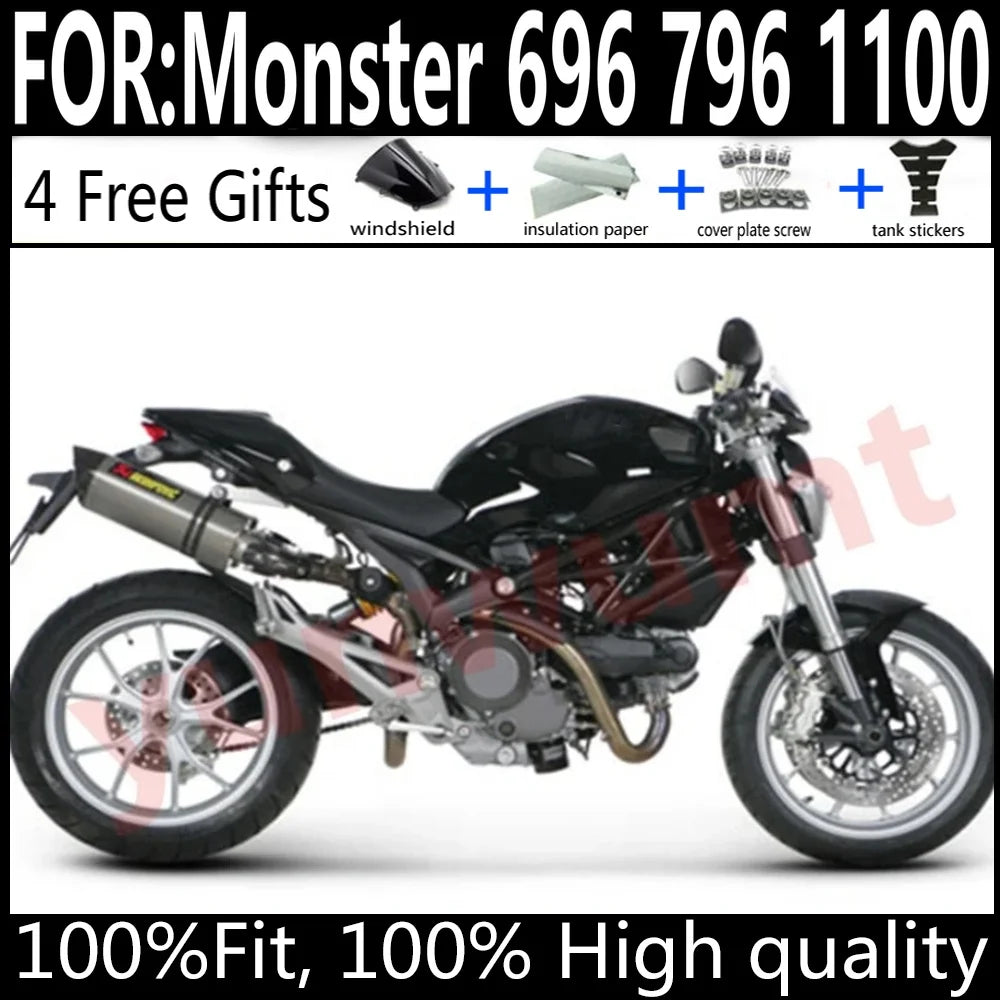 Ducati Monster 696 796 1100 Motorcycle Fairings Kit ABS Plastic Body Work Tank Cover Seat Cowl Full Set