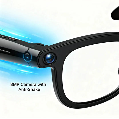 V3 AI Smart Glasses with ChatGPT, 8MP Camera Video Recording, Bluetooth Calls, Voice Wake, Music Playback Sunglasses