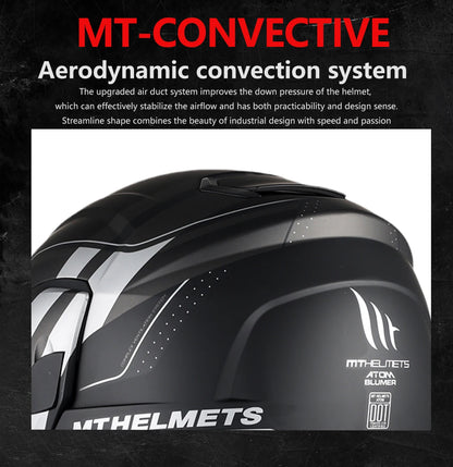 New Arrival Motorcycle Flip-Up Helmets Atom Sv Dual Lens Off Road 4 Seasons Helmets Color Options M-4Xl