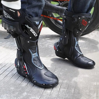 HOT  Men's Motorcycle Racing Waterproof Motorcycle Off-road Racing Rally Boots Four Seasons Anti-collision Protection Rider