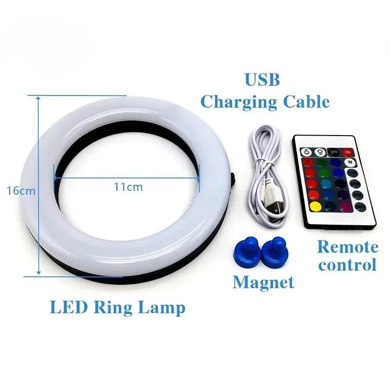 Colorful LED Hookah Light Show Shisha Ring Lamp Magnet Viscose Adsorption with Remote Control Cachimba Smoking Accessories