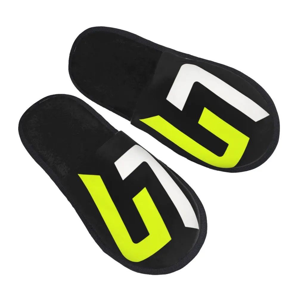 Custom British Lando Norris Racing Driver Guest Slippers for Spa Women House Slipper