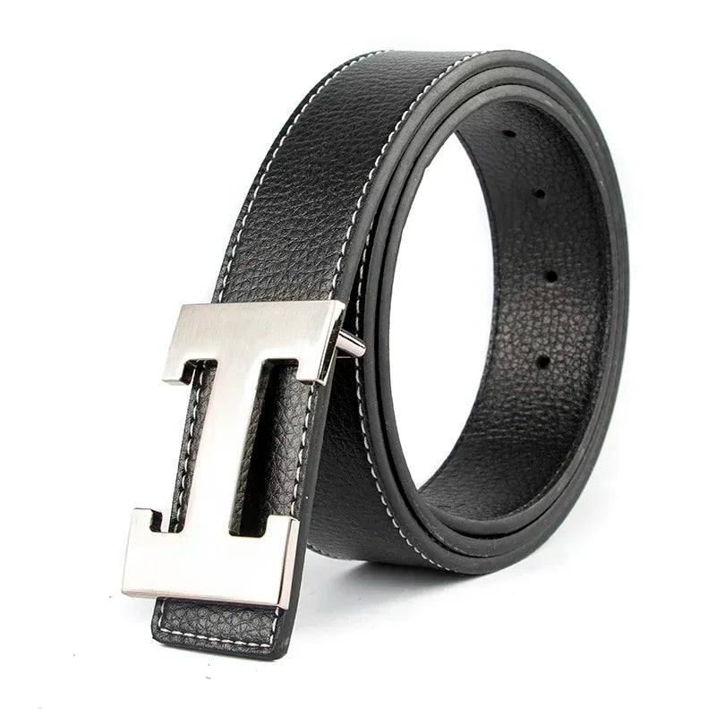 Red Luxury Designer Brand Cowhide H Belt Men High Quality Women Genuine Real Leather Dress Cowhide Strap for Jeans Waistband