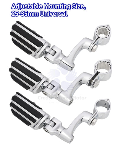 Motorcycles 25-35mm Clamp Engine Guard Highway Foot Pegs For Harley Honda Yamaha Kawasaki Road King Street Glide 3 Davidson Dyna