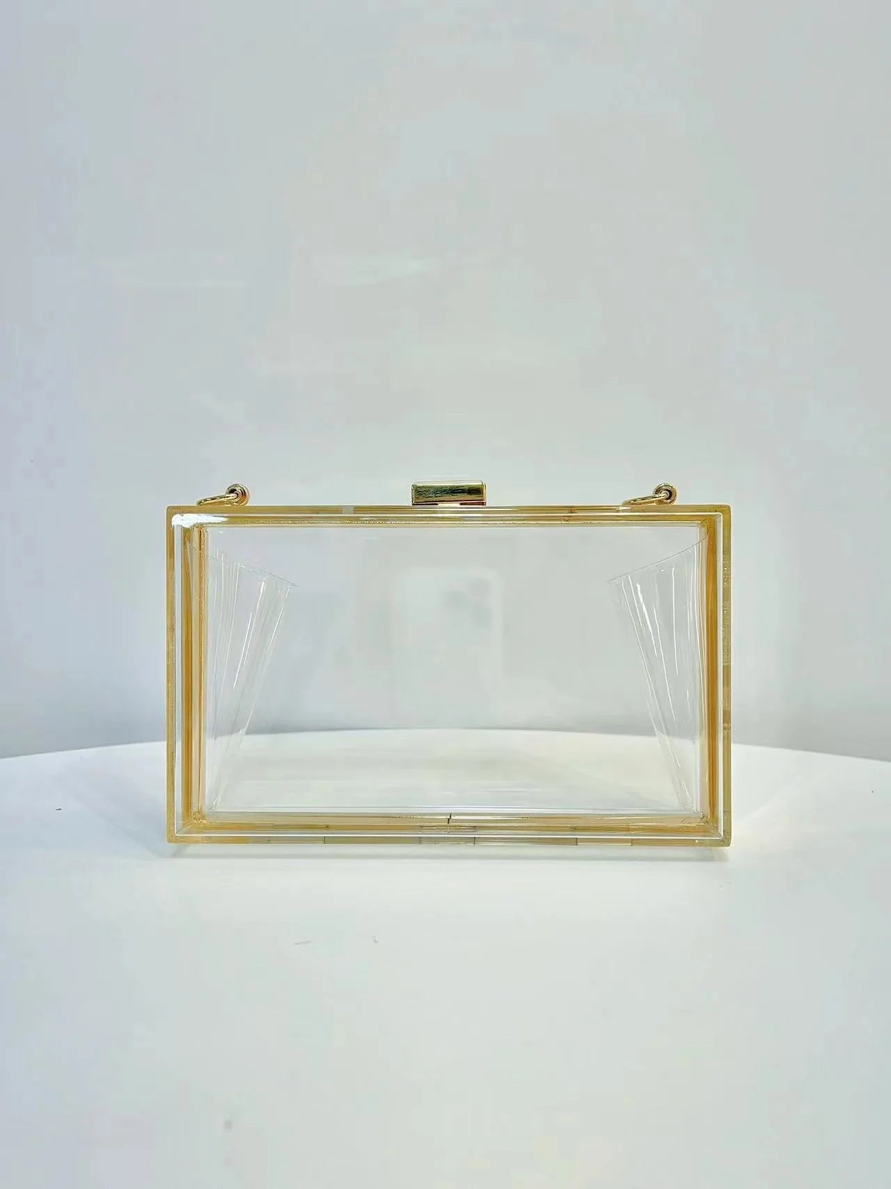 2025 New Clear Acrylic Small Flap Shaped Bags Women Trendy Chain Shoulder Crossbody Bags Women's Niche Design Novelty Purse