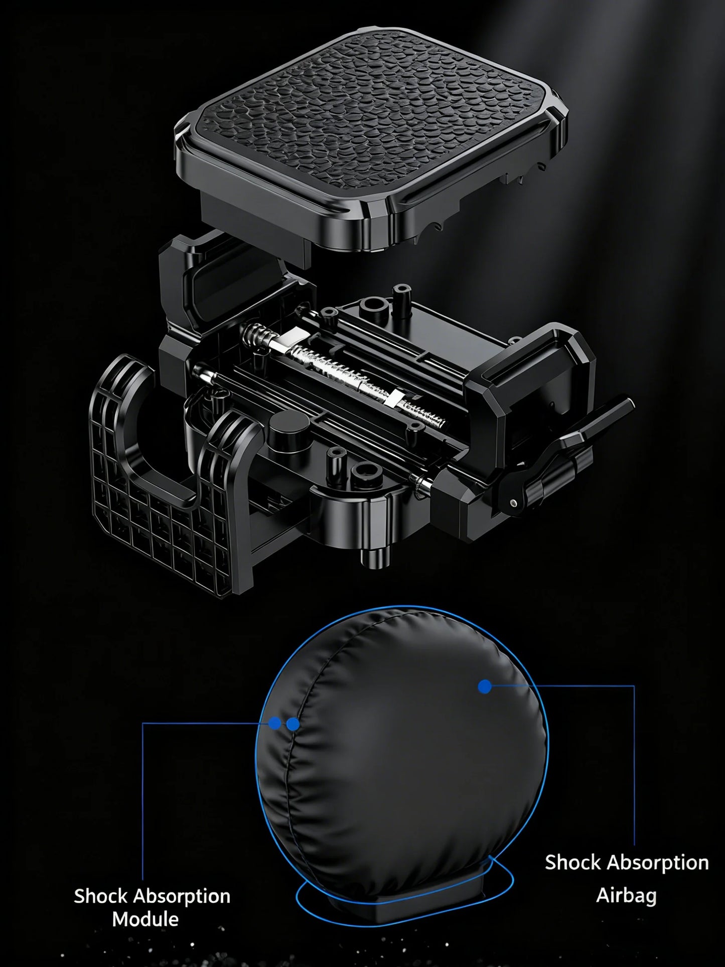 Motorcycle Riding Shock-Absorbing Phone Holder Adjustable Anti-Theft Quick Release Navigation Bracket with Mountain/Road Bicycle