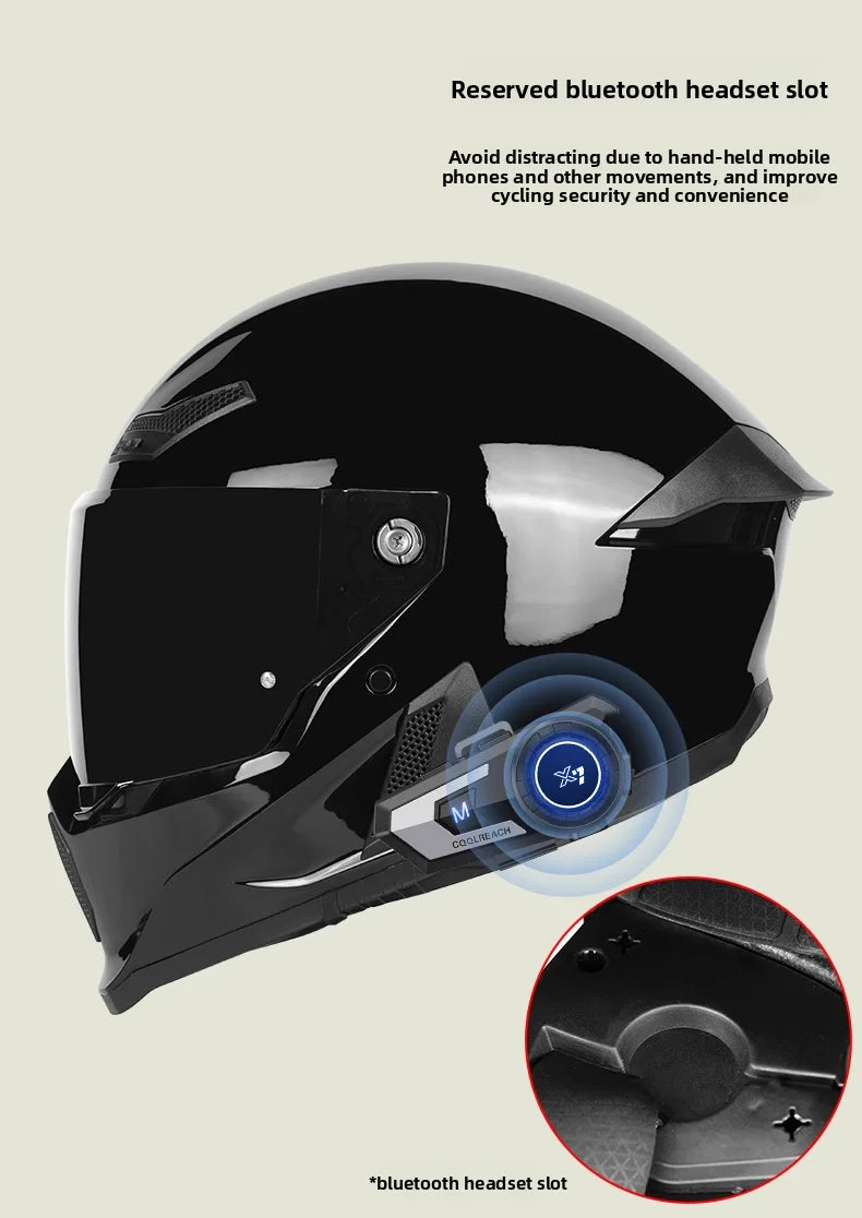 Motorcycle Helmet All-Season Universal Retro Men's Bike Racing Street Bike Riding Running Motorcycle Riding Safety Helmets