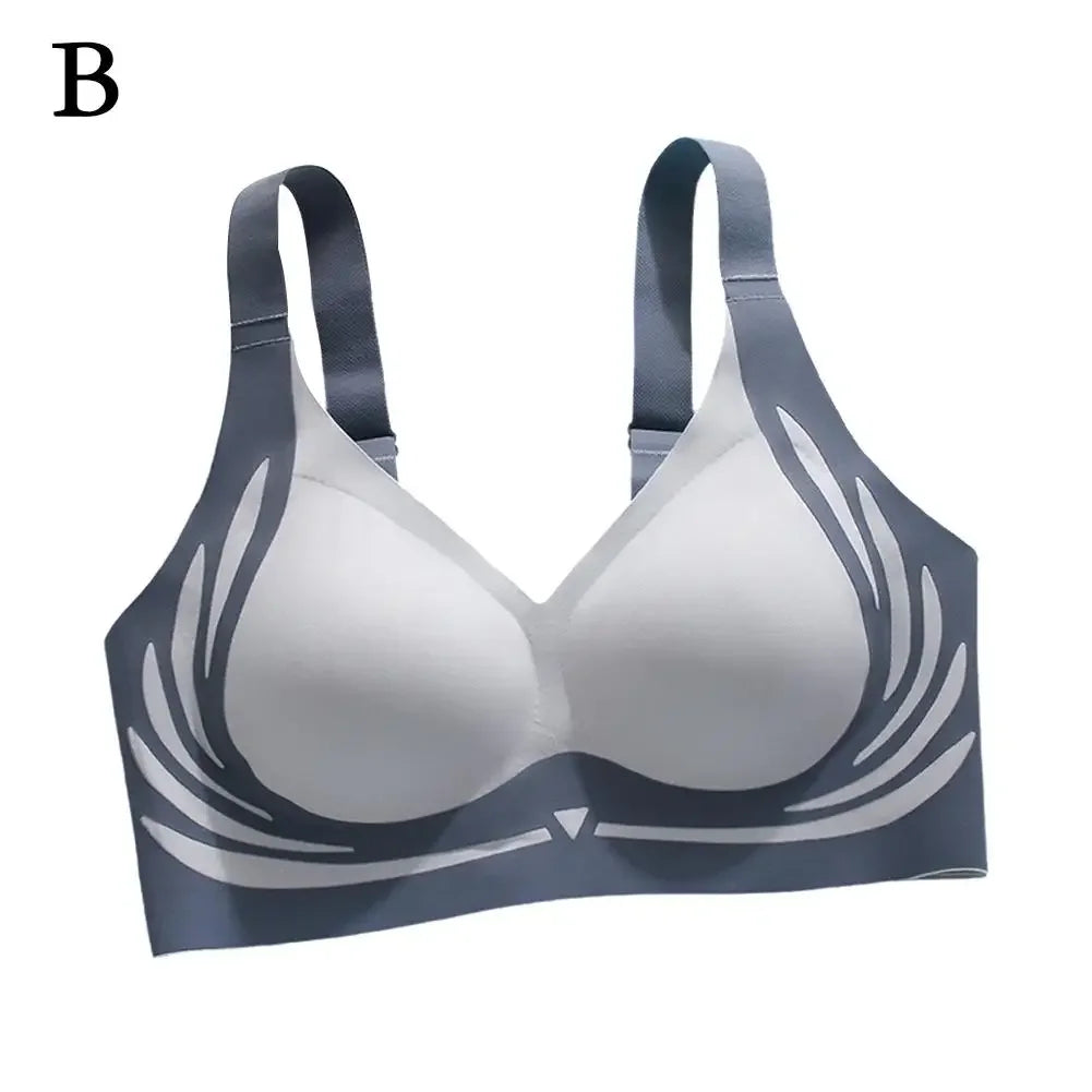Super Gather Wireless Push-up Bra Women Gathered Up Soft Support Adjustable Underwear Anti-sagging Seamless Lift-up Bra
