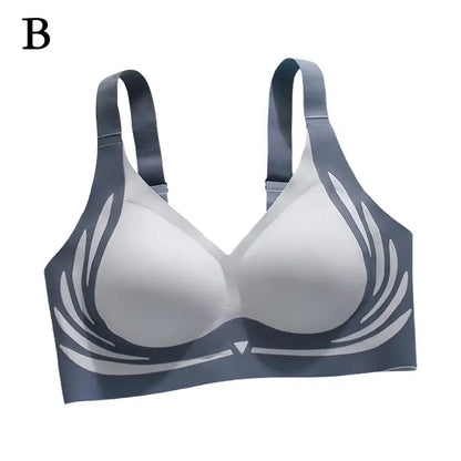 Super Gather Wireless Push-up Bra Women Gathered Up Soft Support Adjustable Underwear Anti-sagging Seamless Lift-up Bra