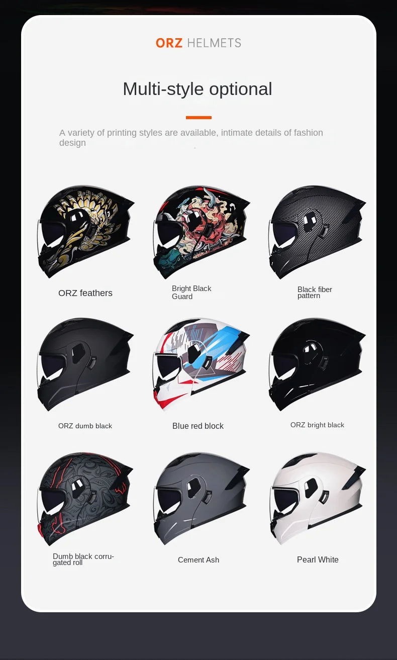 2025 professional motorcycle sports flip helmet ABS material modular dual lens full face helmet DOT certification