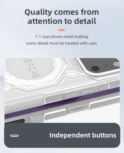Military Armor Phone Case For iPhone 17 16 15 14 13 Pro Max 17Air 16E Magnetic Wireless Charging Anti-Drop Protective Cover