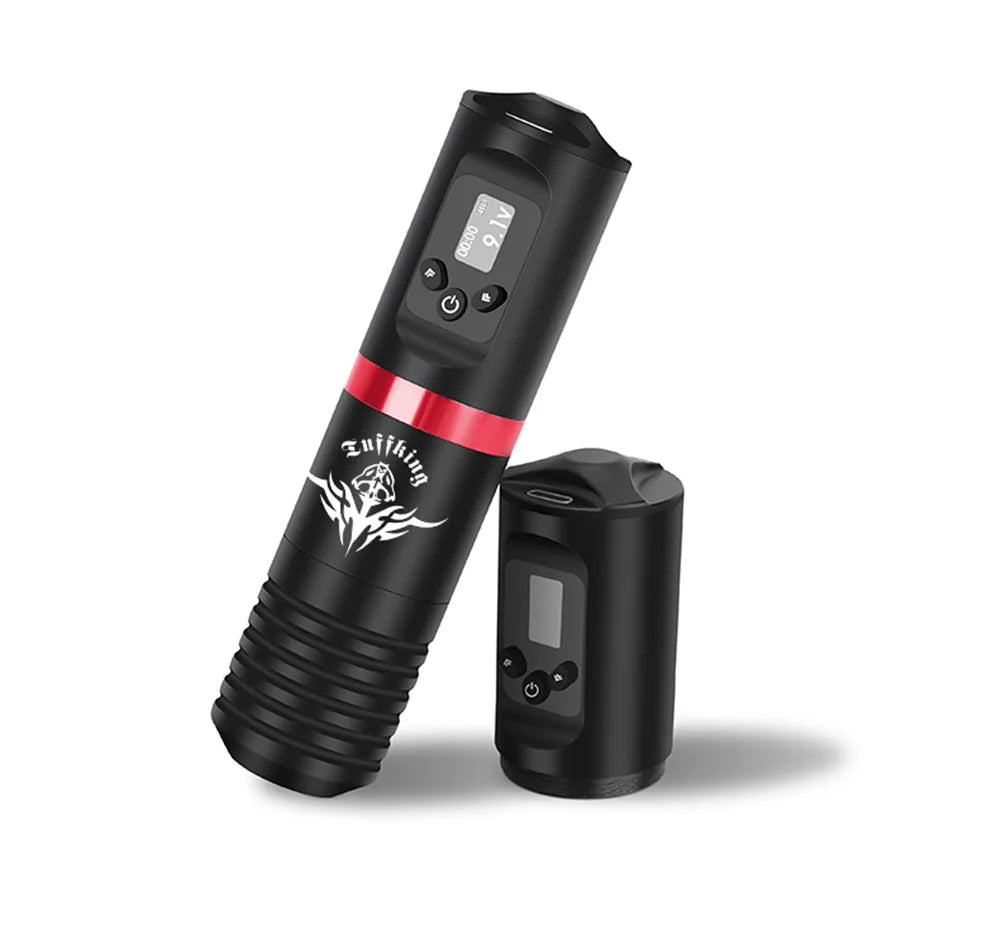 Portable Tattoo Machine Kit With 1600mAh Lithium Battery Power Digital LED Display Power Wireless Tattoo Machine Pen Set