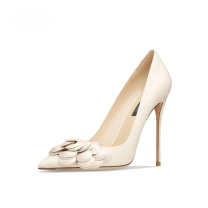 Genuine Leather Pumps For Women's 2025 Trend Luxury Fashion Sexy Party High Heels Elegant Comfortable Pointed Toe Shoes women