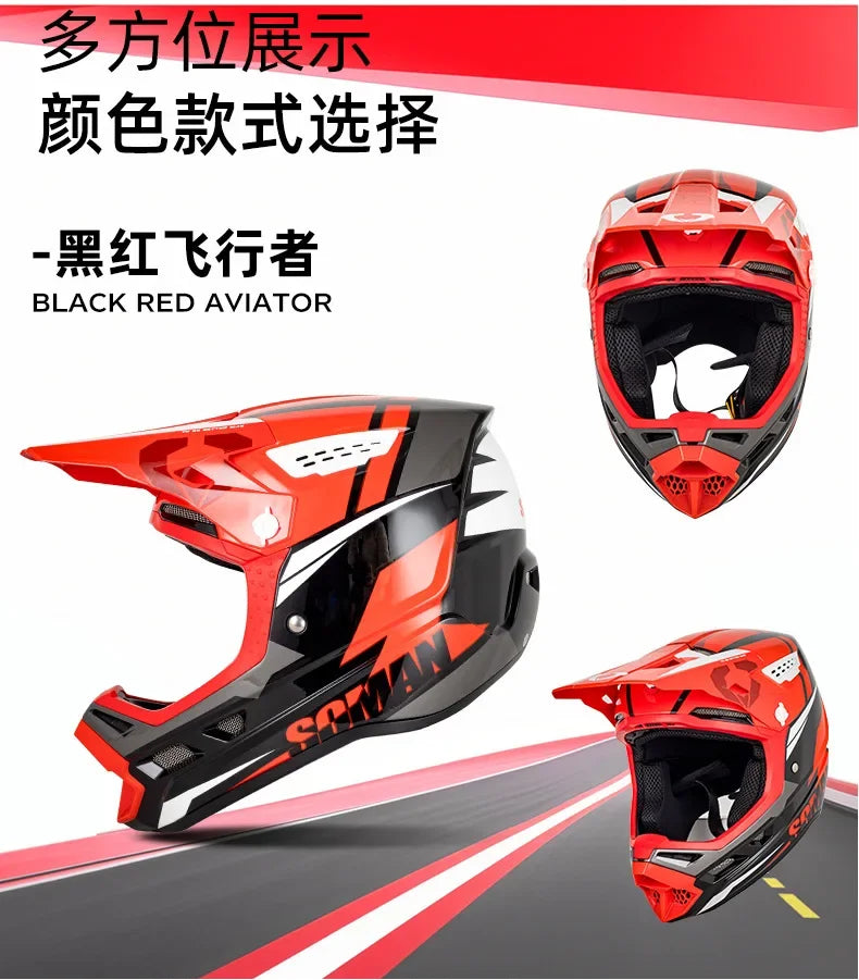 2025 SOMAN Professional Racing Motocross Helmet Off Road Helmet Motorcycle Cartoon Childrenr ATV Motorcycle MTB Helmet