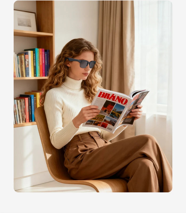 Lenovo 2026 New AI Smart Glasses: AI Translation, HD Hands-Free Calling, AI Chat Logging, Music Playback Type-C Smart Glasses