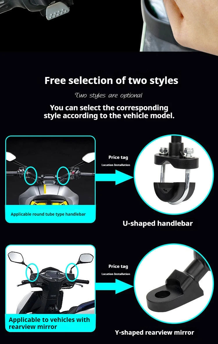 Motorcycle shock-absorbing shock-proof mobile phone holder electric vehicle riding smart phone with shock absorber shock-proof