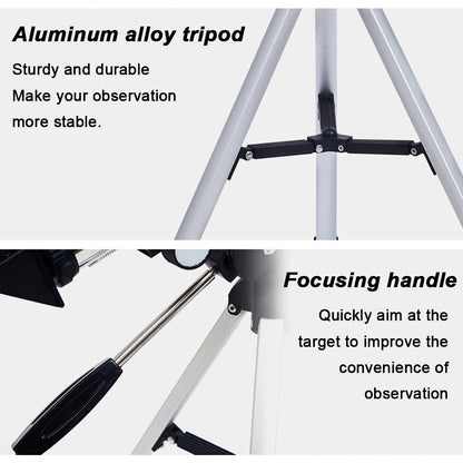 150X Astronomical Telescope , 70mm Aperture Refractor Portable Travel Telescope with Phone Adapter &Wireless Remote
