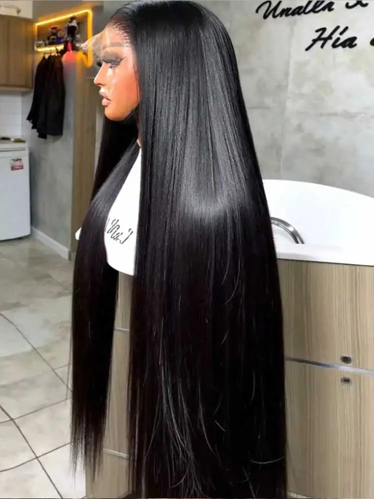13x4 13x6 HD Lace Frontal 5x5 Closure Wigs | 40 42 Inch Bone Straight Glueless Human Hair Wigs