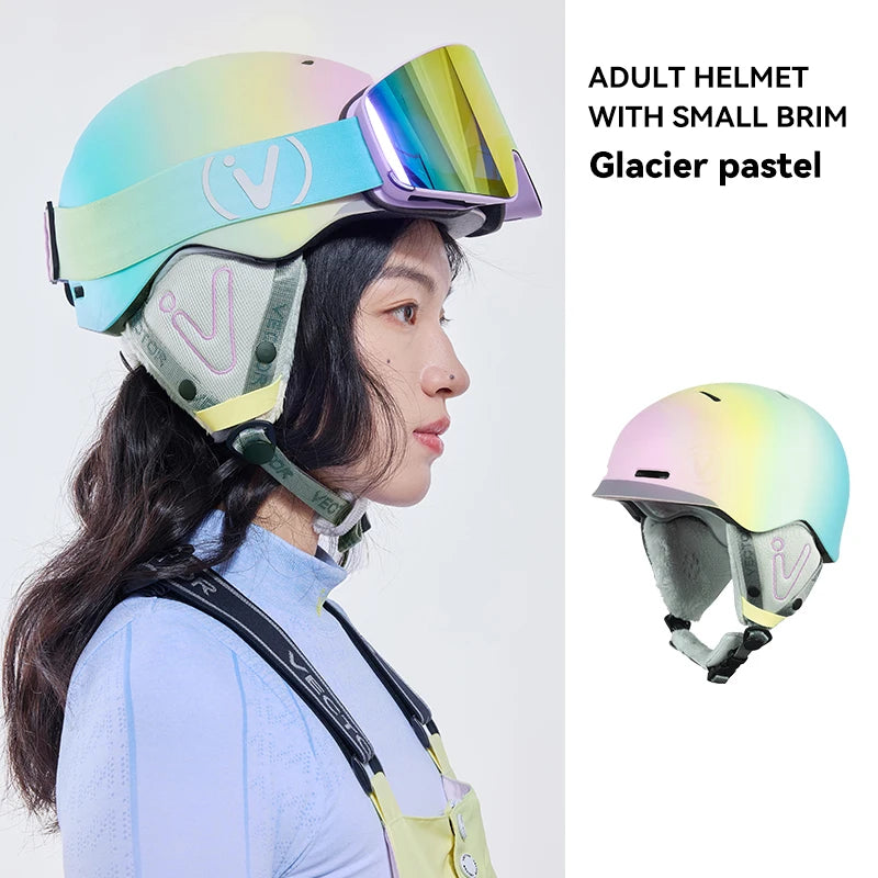VECTOR Ski Helmet Safety Integrally-Molded Snowboard Helmet Motorcycle RemovableSkiing Snow Husband Men Women Child Kids