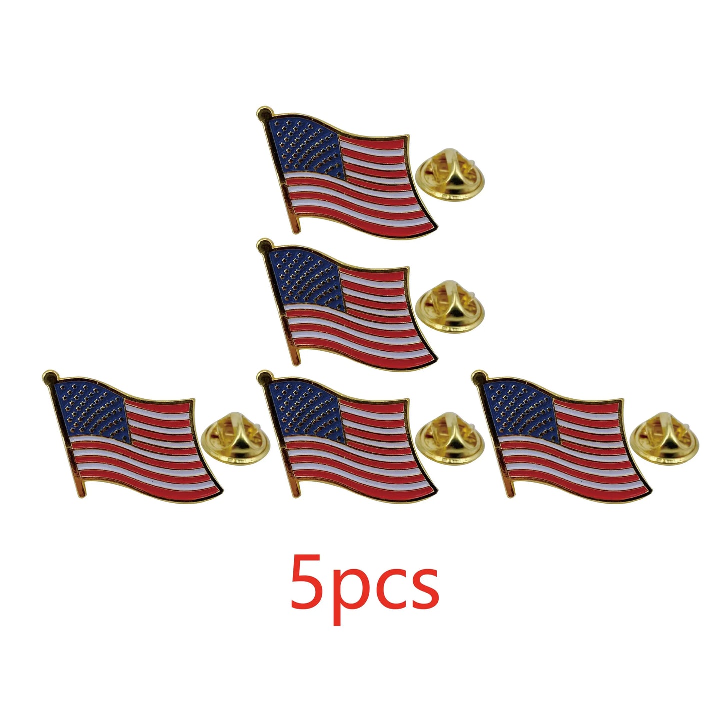 American Flag Lapel Pins – USA Metal Enamel Flag Pins United States US Waving Badge Brooch for Patriotic Display