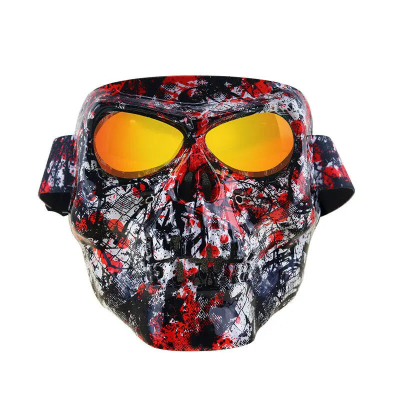 Dirt Bike Racing ATV Racing Halloween Eyewear Shield Skull Face Mask For Eyewear Motorbike