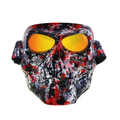 Dirt Bike Racing ATV Racing Halloween Eyewear Shield Skull Face Mask For Eyewear Motorbike