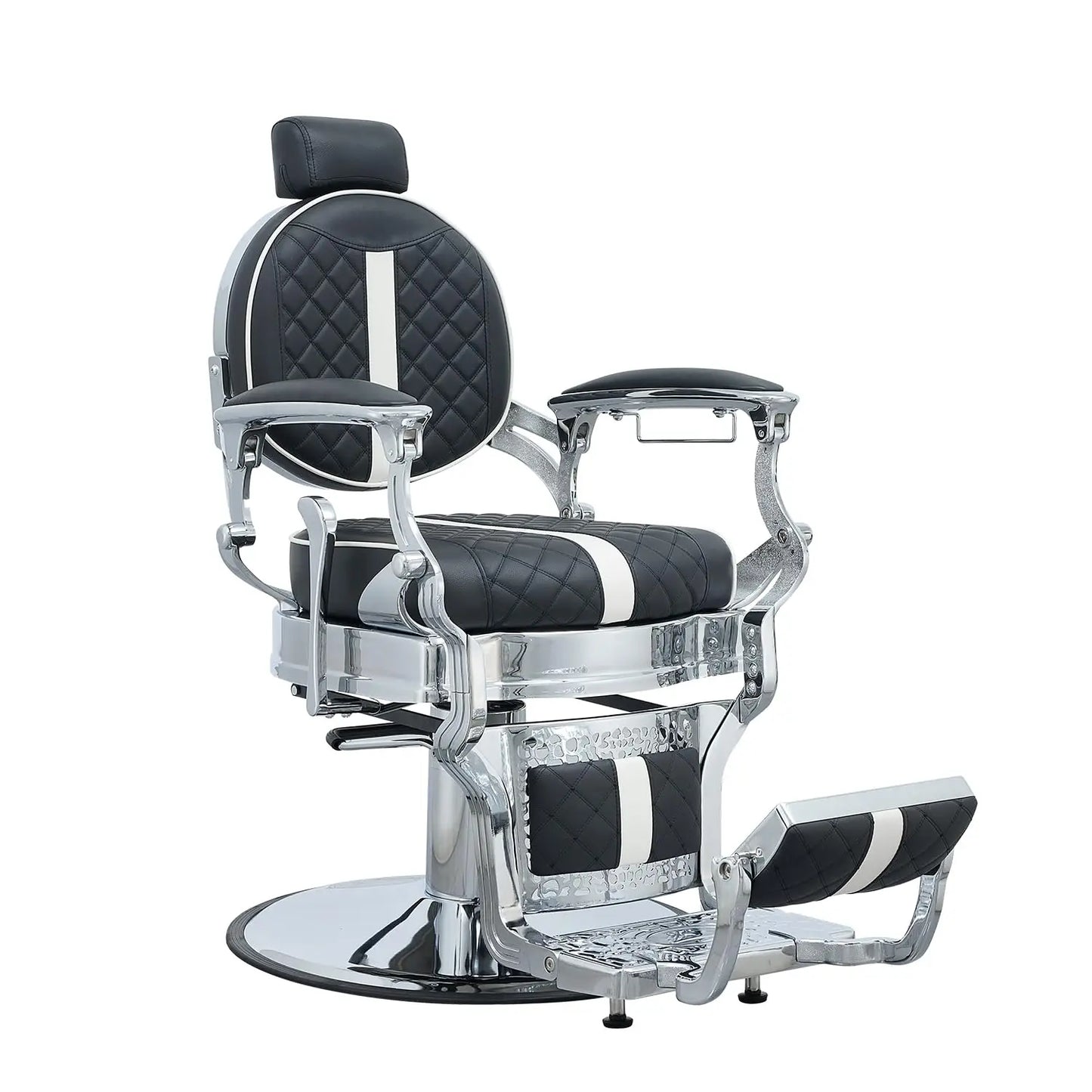FRNIMAC Heavy Duty Barber Chair, All Purpose Vintage Style Mens Barber Chair Hydraulic Recline Salon Chair, Customized