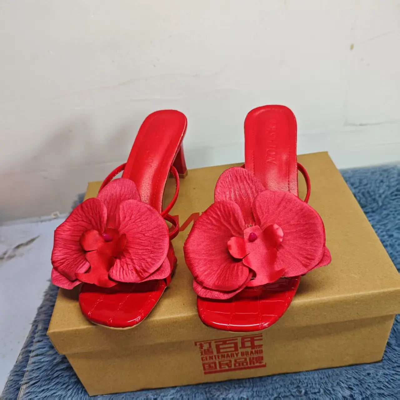 Slippers Women's shoes Heels Sandals Elegant Sexy Fashion New  Luxury Kawaii Designer Stripper shoes woman 2025 trend square toe