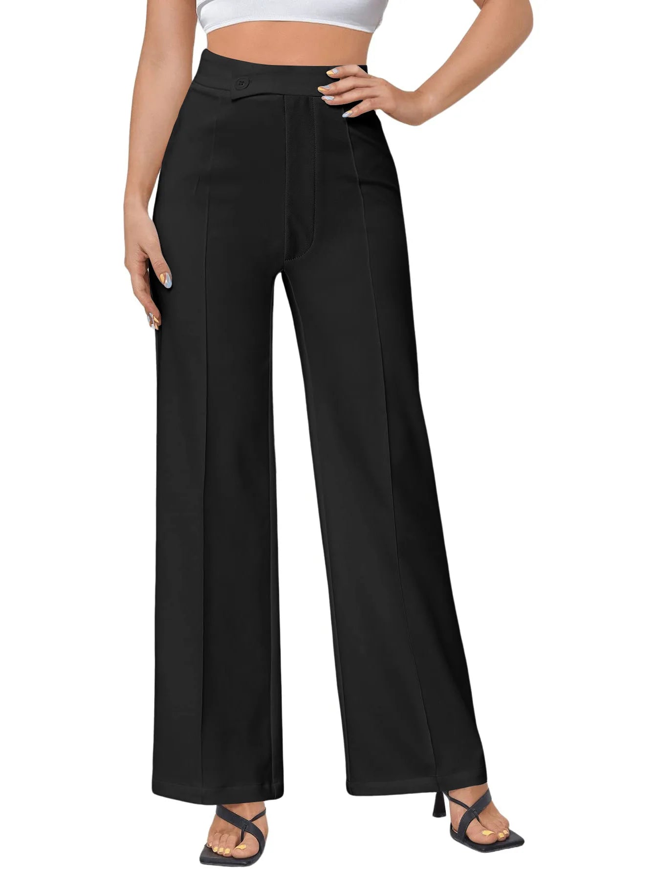 Women Flared Wide-leg Pants New 2026 Fashion Temperament Commuting Pants Versatile Fashionable Casual Wide Leg Pants Trousers
