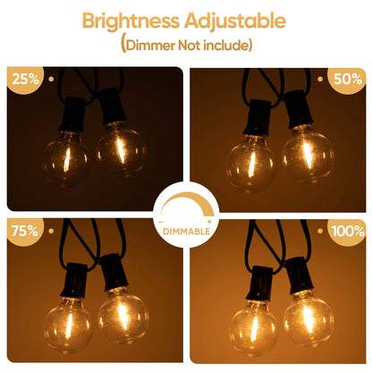 Shatterproof G40 String Light 220V 110V Led Outdoor Lights Garland E12 Waterproof Connectable Festoon Decoration Camping Light