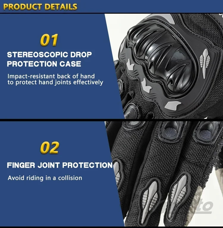 Man's Motorcycle Rider Fabric Gloves for Ktm Man Summer Touchscreen & Motocross Anti-fall Palm Accessories Sports Cycling mitten
