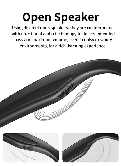 2026 Smart Glasses 800W HD Camera Anti Shake Video Recording Music AI Object Recognition WIFI Transmission BT Call Smart Glasses