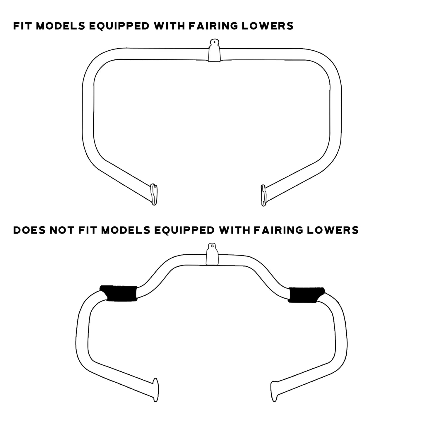 Motorcycle Engine Guard Crash Bar Lower Vented Fairings For Harley Touring Road King Electra Glide Street Glide 2014-2024