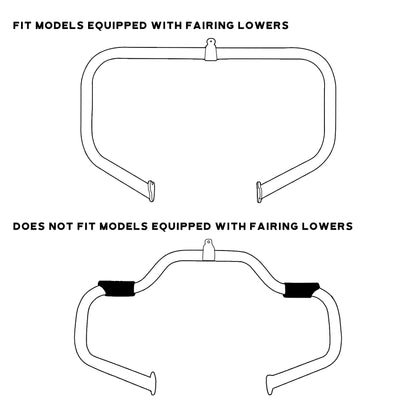 Motorcycle Engine Guard Crash Bar Lower Vented Fairings For Harley Touring Road King Electra Glide Street Glide 2014-2024