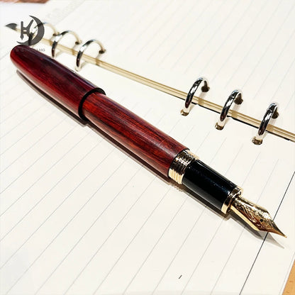 Sandalwood/walnut Calligraphy Ink Pen,Corporate Souvenir Elegant Business Fountain Pen for Men Women