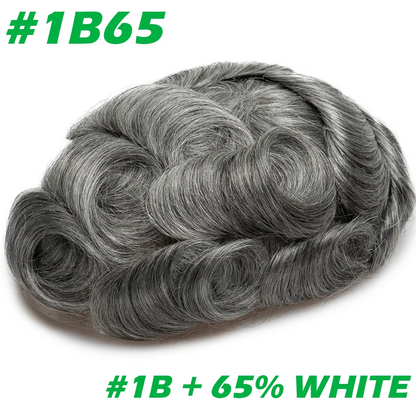 Men Toupee 0.06mm Thin Skin Natural Hairline Men's Capillary Prothesis Toupee Men Wigs Male Wig Hair System 100% Human Hair
