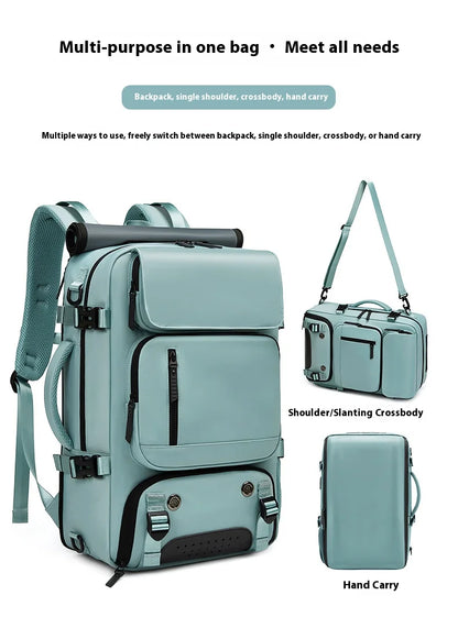 Large Travel Backpack Boardable Backpack USB Charging Waterproof Outdoor Travel Backpack Independent Shoe Compartment