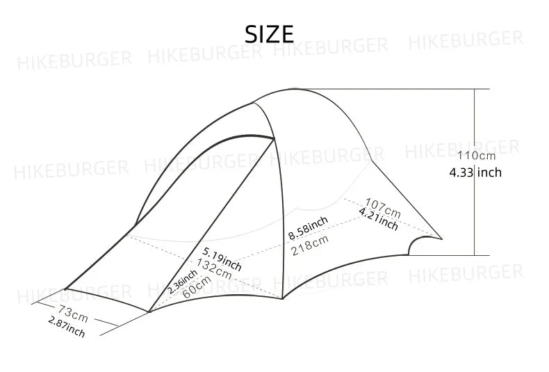 ASTA GEAR Yunque 10D Ultralight 1P Tent Outdoor Camping Fish Spine Waterproof Windproof Silicon Coating Trekking Tent