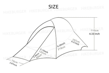ASTA GEAR Yunque 10D Ultralight 1P Tent Outdoor Camping Fish Spine Waterproof Windproof Silicon Coating Trekking Tent