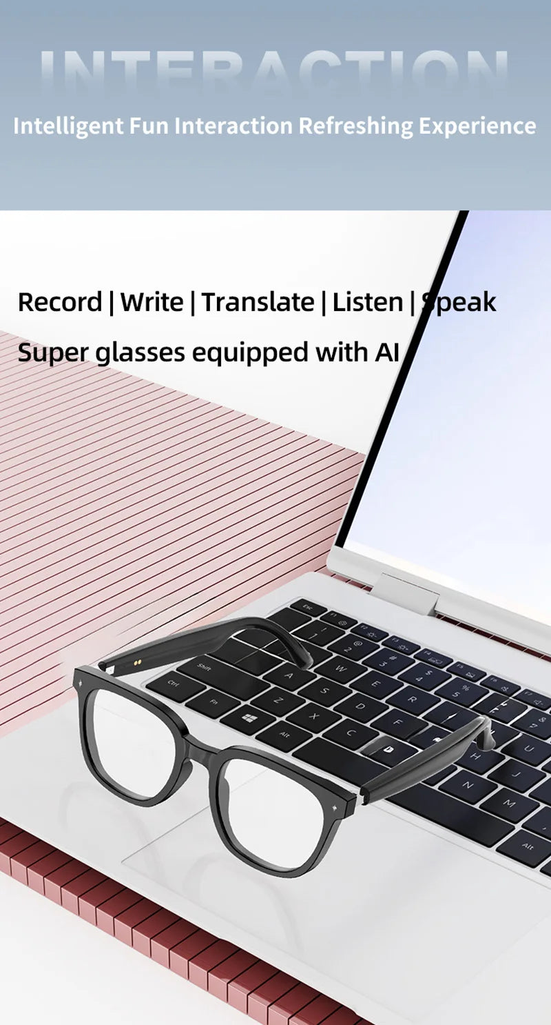 Xiaomi New AI Intelligent Translation Glasses Touchscreen Sunglasses Smart Bluetooth Glasses Listen To Music Voice Call