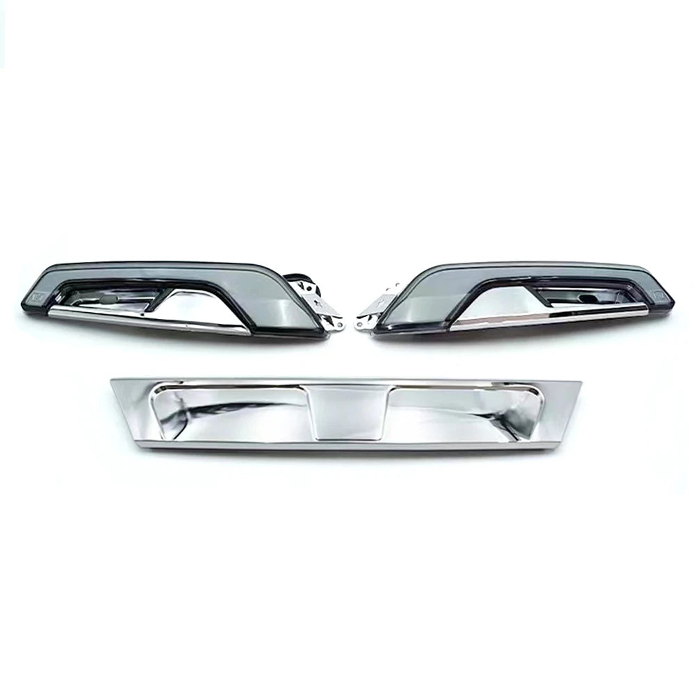 NEW For Harley Touring Street Glide FLHX 2014-2023 Motorcycle LED Chrome Gloss Black White Amber Windshield Trim