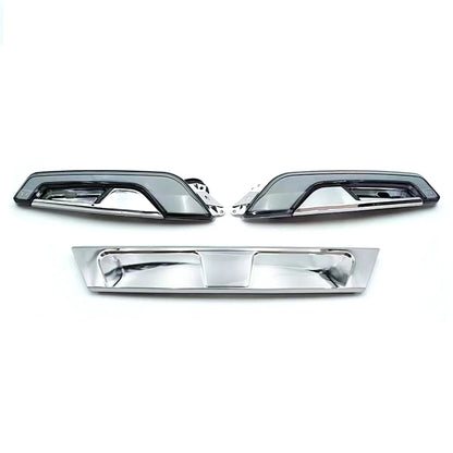 NEW For Harley Touring Street Glide FLHX 2014-2023 Motorcycle LED Chrome Gloss Black White Amber Windshield Trim