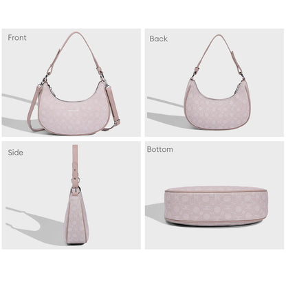 David Jones Multifunctional Women's Leather Underarm Bag Autumn Summer Trendy Crescent Bag Fashion Luxury Vintage Shoulder Bag