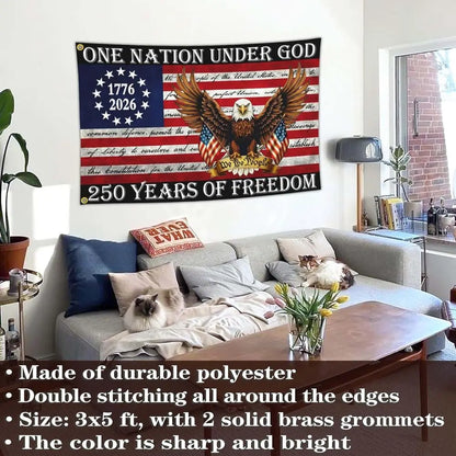 250th Anniversary USA 3x5 Outdoor Patriotic 4th of July Yard Flags & Banners