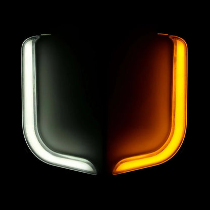 A pair of motorcycle yellow+white two-color turn signal lights daytime running lights suitable for Harley CVO Street Glide
96-13