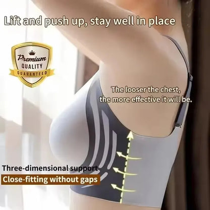 Plus Size Everyday Bra for Woman  Sport Double Support Seamless Brassiere Top No-trace Push Up Bra Padded Fixed Cup Underwear