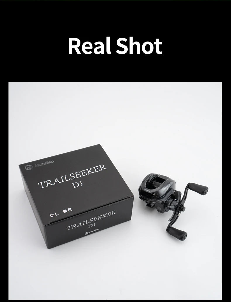 Huidiao TRAILSEEKER D1 Ultralight DC Baitcasting Reel 155g BFS Baitcaster 7.2:1 Zero Backlash 5+1BB for Bass Finesse Fishing