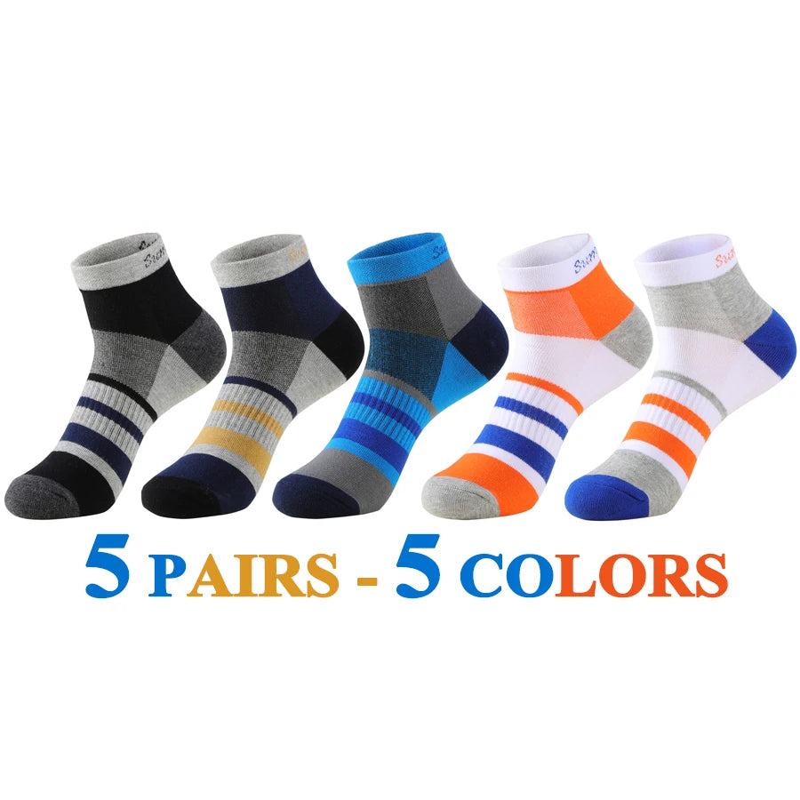 2 Pairs/Lot Running Socks Men Sport Outdoor Casual Cotton Red Stripes Compression Black Colorful Sock Male Gifts 21 Colors