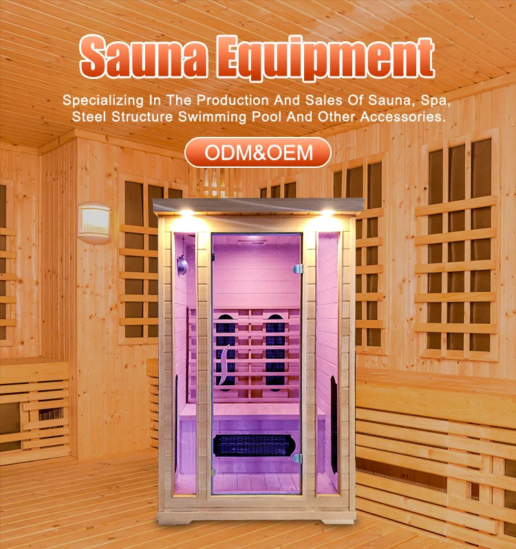 Customization High Quality Home Family Sauna Room Solid Wood Electric Steam Control Panel Optional Customization for 2 People